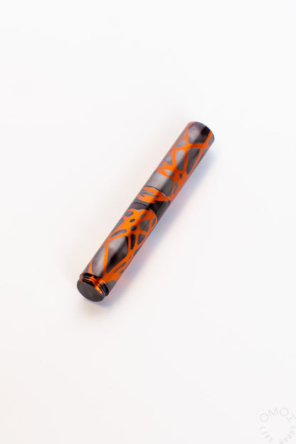 Schon DSGN Anodized Aluminum "Pocket 6" Fountain Pen Orange Smoke